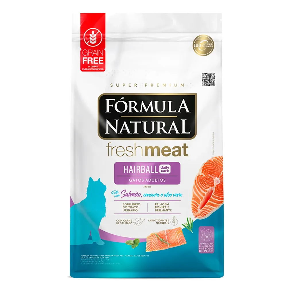 Ração Fórmula Natural Fresh Meat Hairball Gatos Salmão — foto 2