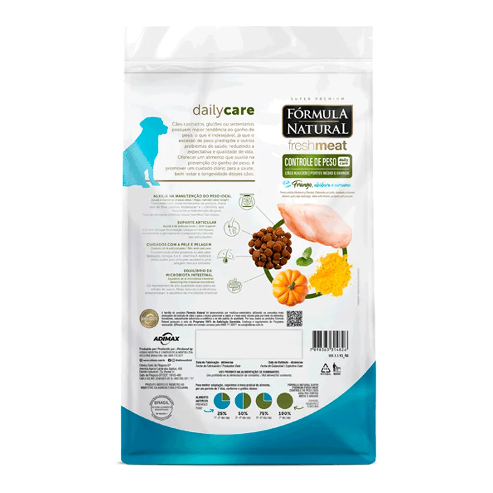 Ração Fórmula Natural Fresh Meat Controle de Peso Cães Médio e Grande Frango — foto 5