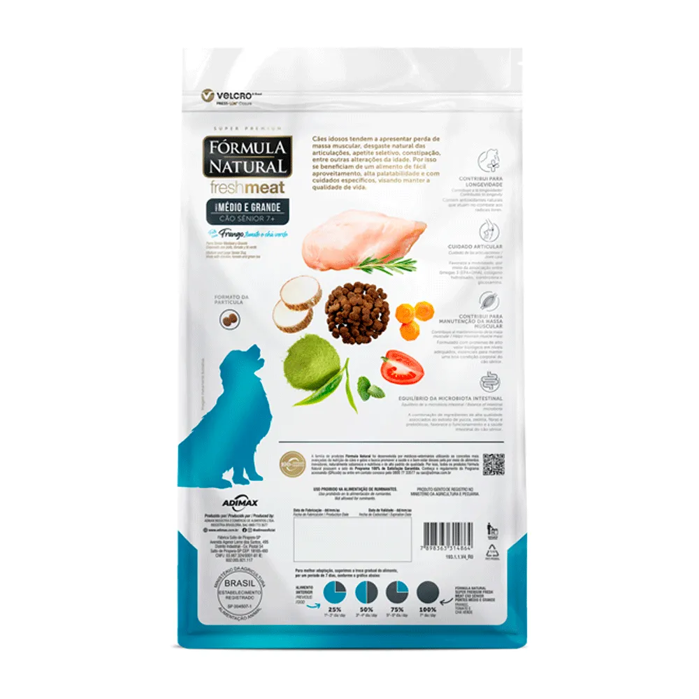 Ração Fórmula Natural Fresh Meat Cães Sênior Médio e Grande Frango — foto 5