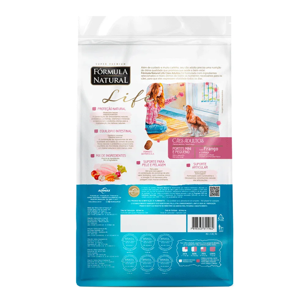 Ração Fórmula Natural Life Super Premium Cães Adultos Mini e Pequeno — foto 5