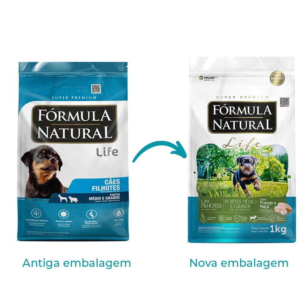 Ração Fórmula Natural Life Cães Filhotes Médio e Grande — foto 2