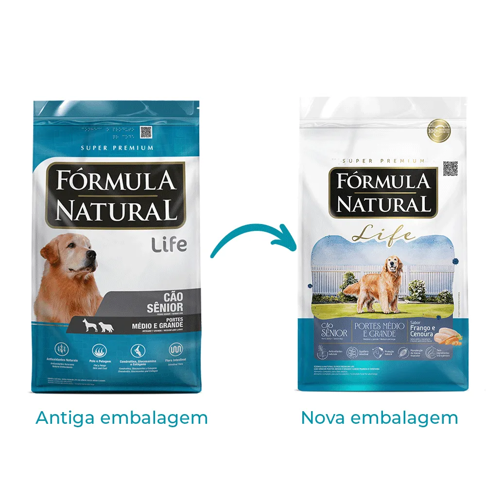 Ração Fórmula Natural Life Cães Sênior Raças Médio e Grande — foto 2