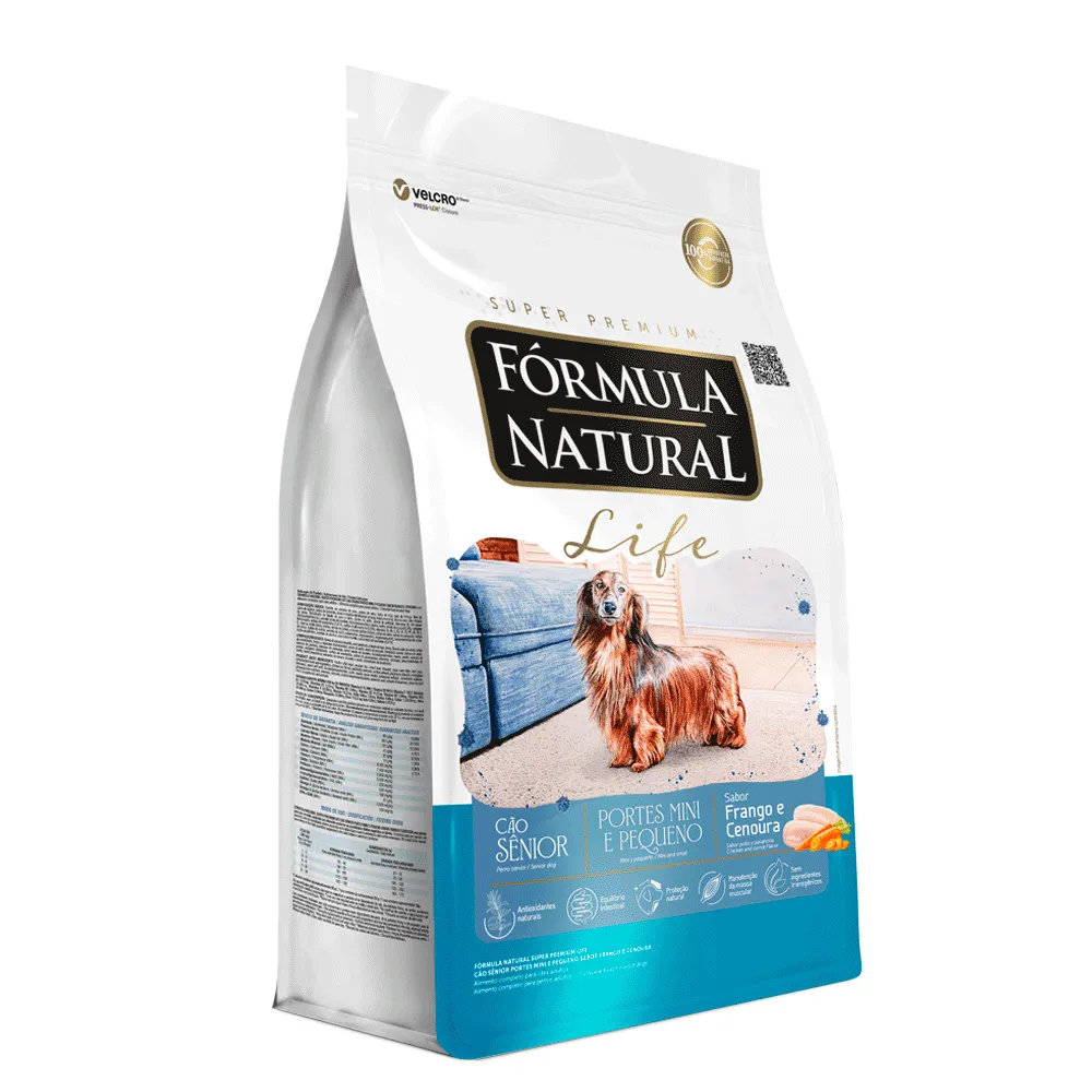 Ração Fórmula Natural Life Cães Sênior Mini e Pequeno