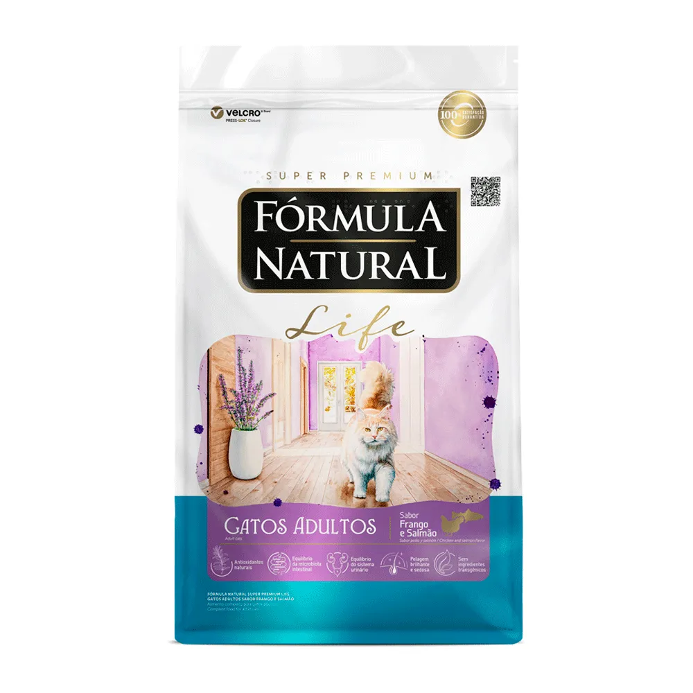 Ração Fórmula Natural Life Gatos Adultos Frango e Salmão — foto 5