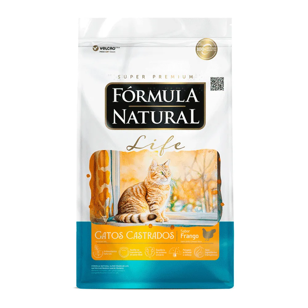 Ração Fórmula Natural Life Gatos Castrados Frango — foto 3