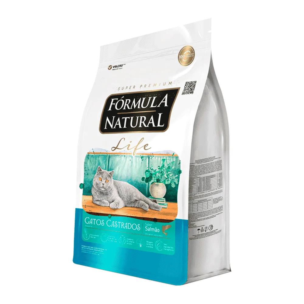 Ração Fórmula Natural Life Gatos Castrados Salmão — foto 4