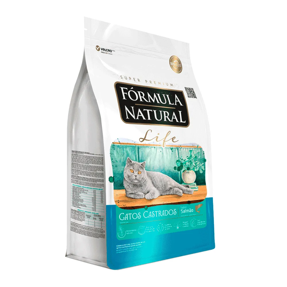 Ração Fórmula Natural Life Gatos Castrados Salmão — foto 6