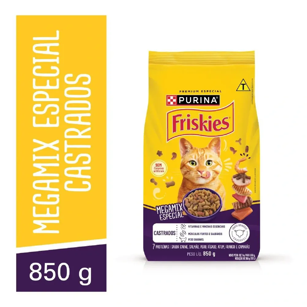 Ração Friskies Gatos Adultos Castrados Megamix — foto 2