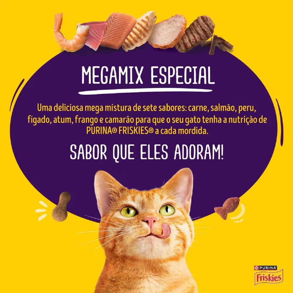Ração Friskies Gatos Adultos Castrados Megamix — foto 6