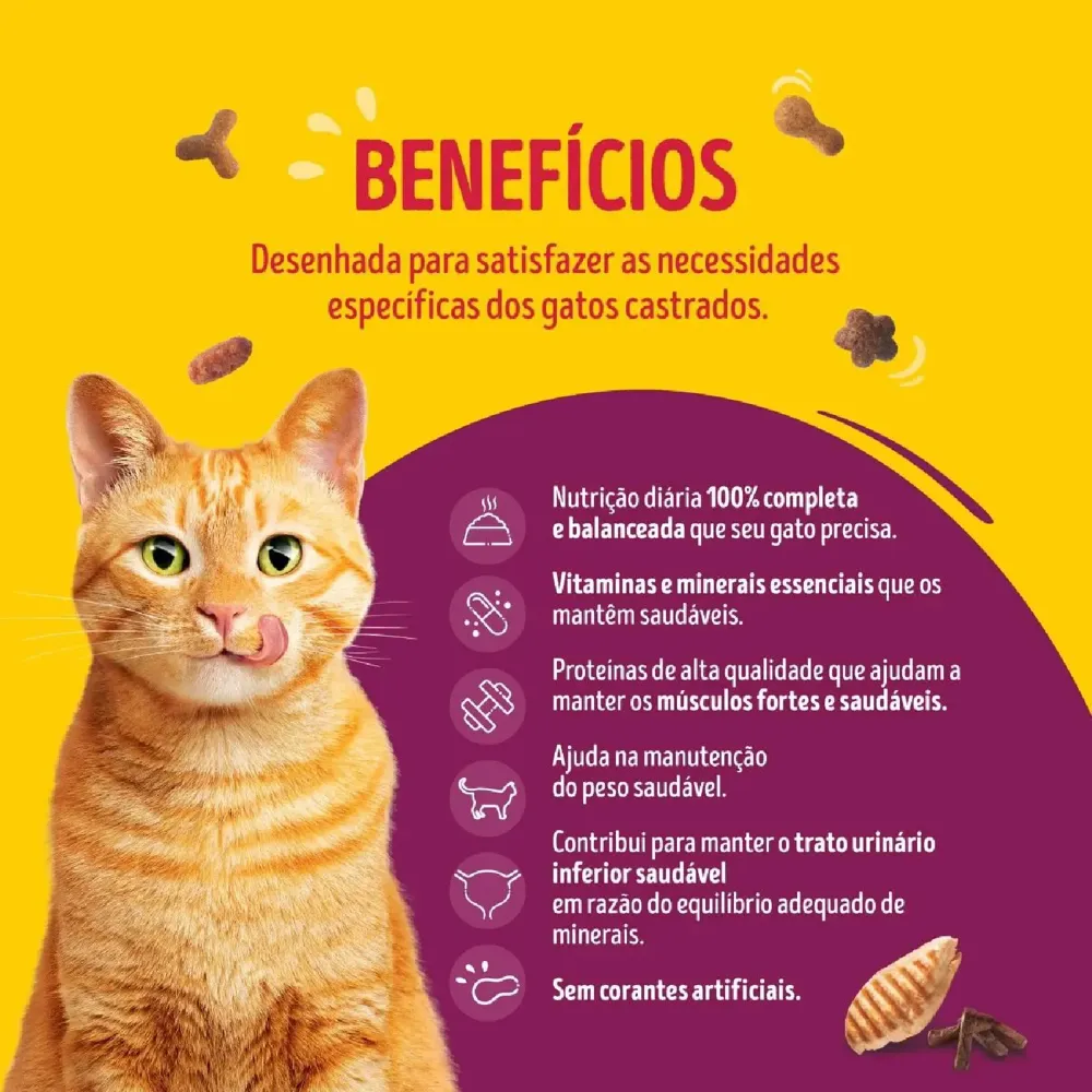 Ração Friskies Gatos Adultos Castrados Mix de Carne — foto 4