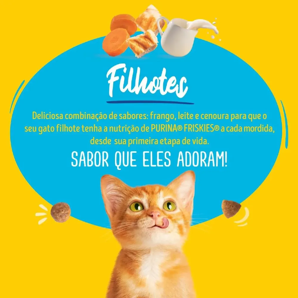 Ração Friskies Gatos Filhotes Frango e Leite — foto 5