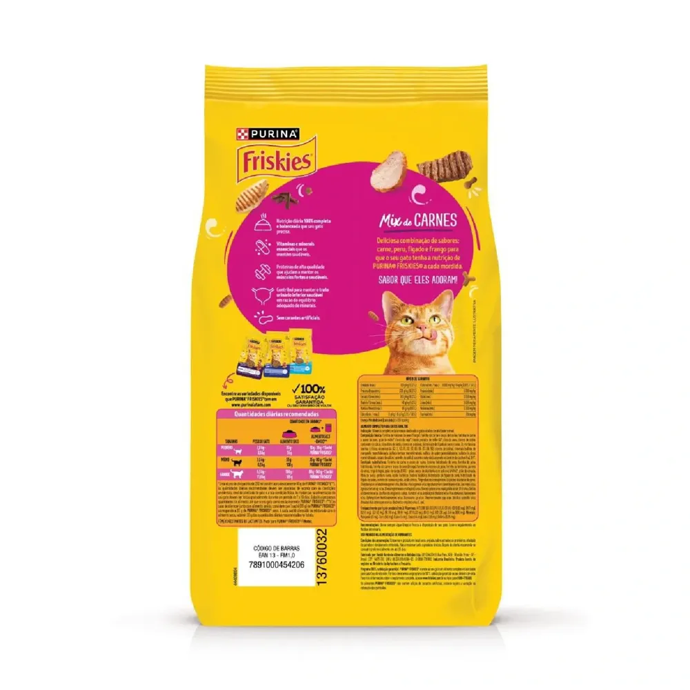 Ração Friskies Gatos Adultos Mix de Carnes — foto 3