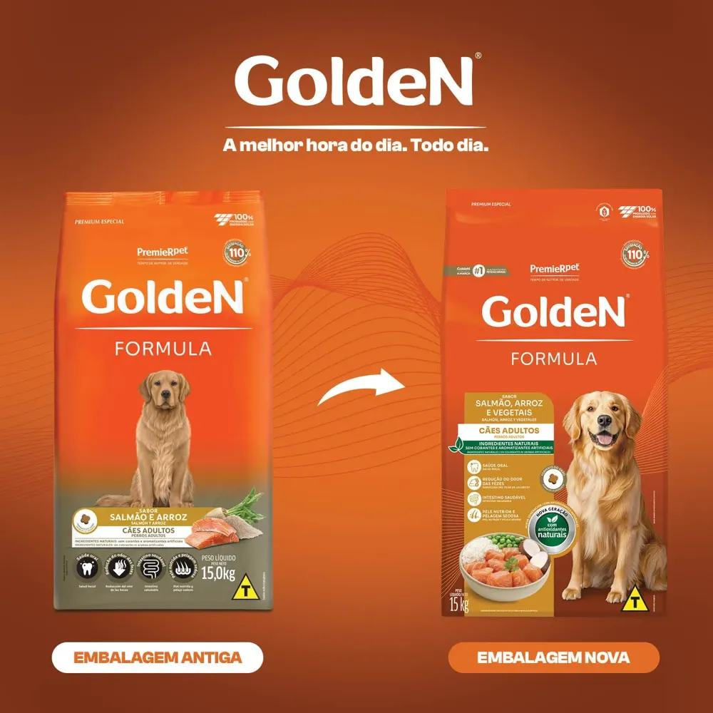 Ração Golden Fórmula Cães Adultos Salmão, Arroz e Vegetais — foto 2
