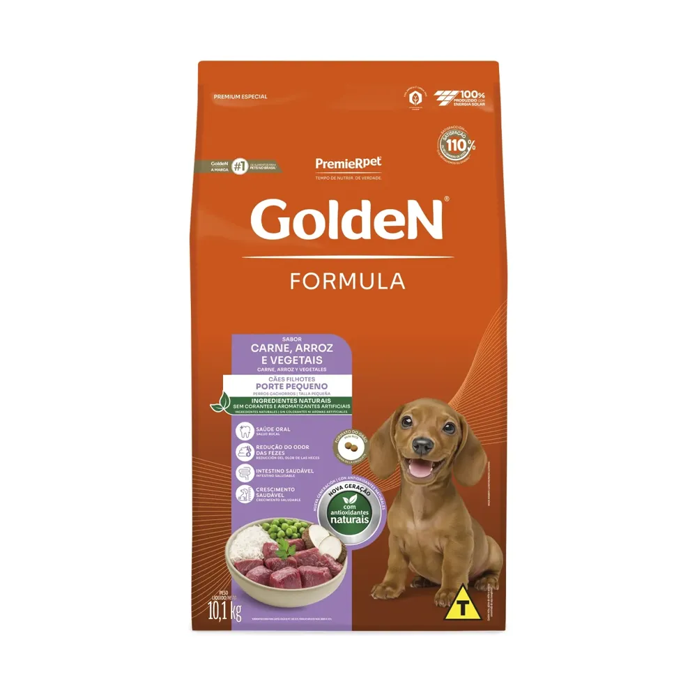 Ração Golden Formula Cães Filhotes Raças Pequenas Carne, Arroz e Vegetais — foto 5