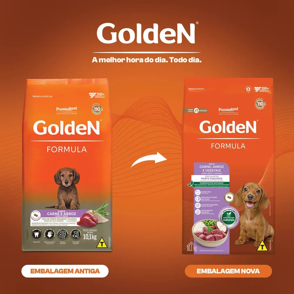 Ração Golden Formula Cães Filhotes Raças Pequenas Carne, Arroz e Vegetais — foto 6