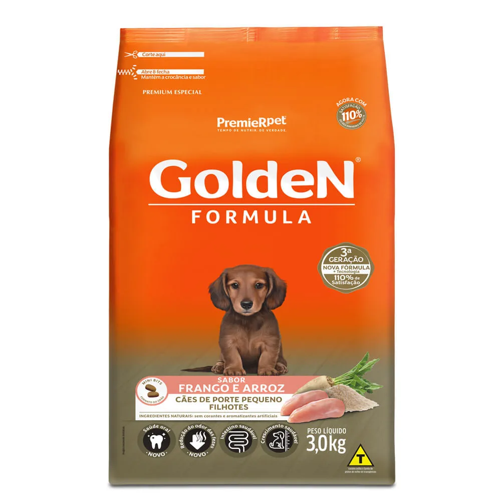 Ração Golden Fórmula Cães Filhotes Raças Pequenas Frango, Arroz e Vegetais — foto 4