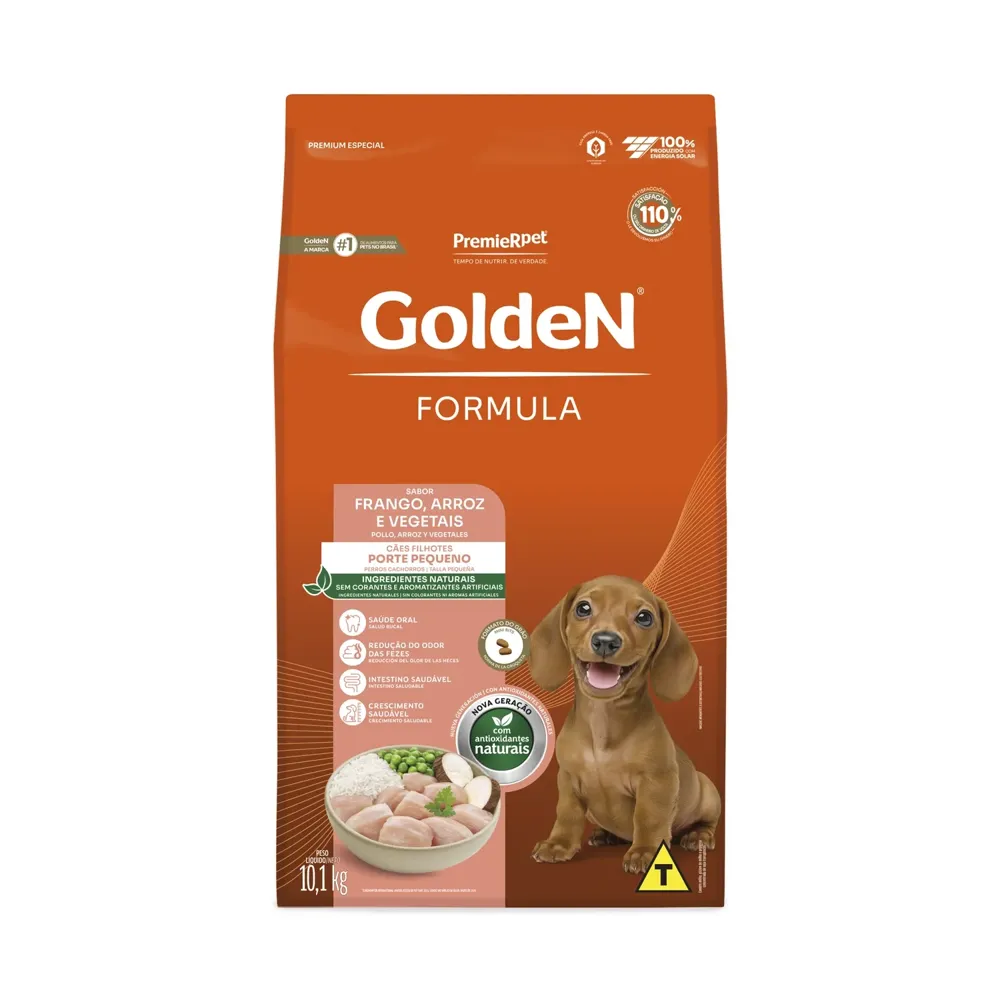 Ração Golden Fórmula Cães Filhotes Raças Pequenas Frango, Arroz e Vegetais — foto 5