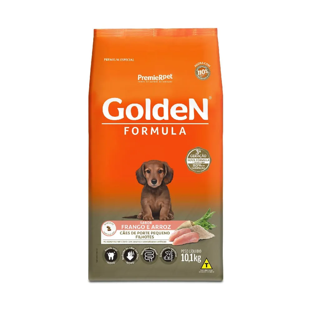 Ração Golden Fórmula Cães Filhotes Raças Pequenas Frango, Arroz e Vegetais — foto 6