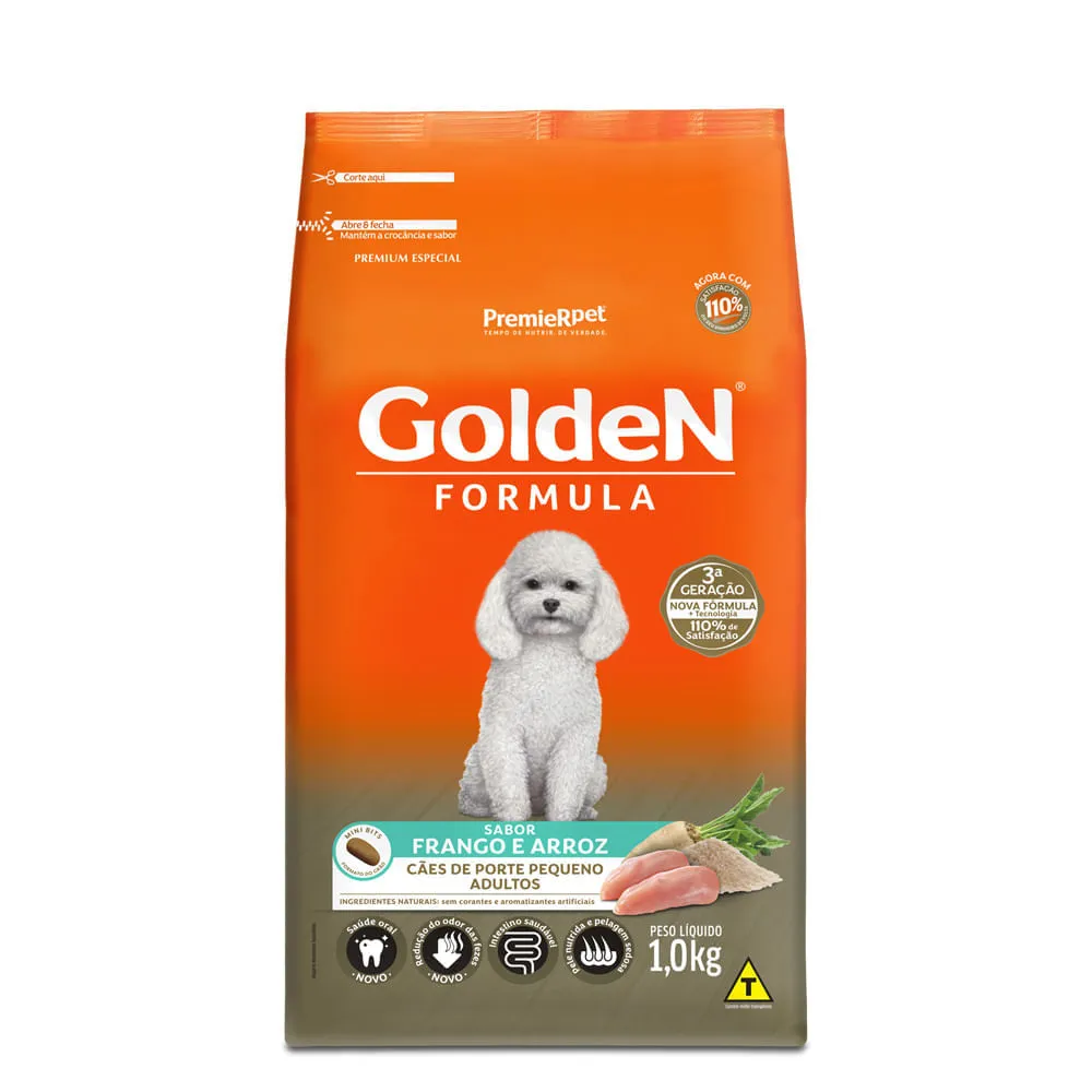 Ração Golden Fórmula Cães Adultos Raças Pequenas Frango, Arroz e Vegetais Mini Bits — foto 2
