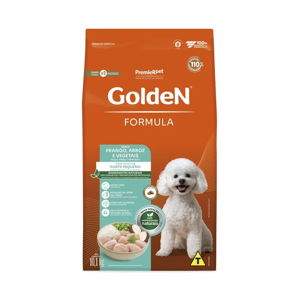Ração Golden Fórmula Cães Adultos Raças Pequenas Frango, Arroz e Vegetais Mini Bits — foto 5
