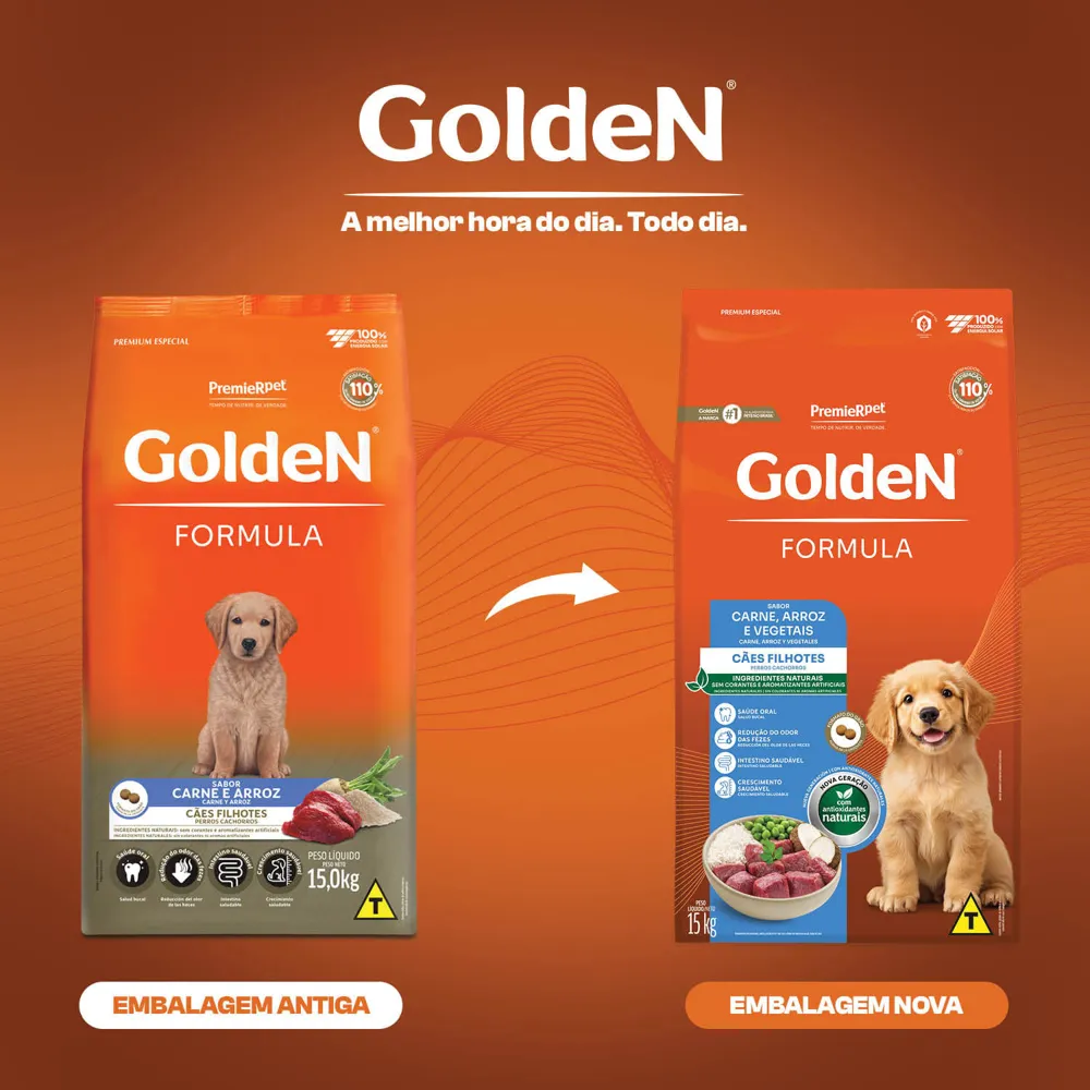 Ração Golden Fórmula para Cães Filhotes Carne, Arroz e Vegetais — foto 2