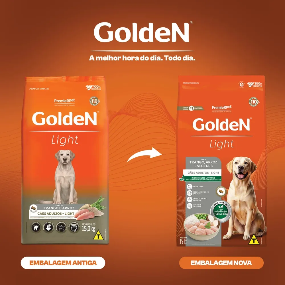 Ração Golden Fórmula Light Cães Adultos Frango, Arroz e Vegetais — foto 2