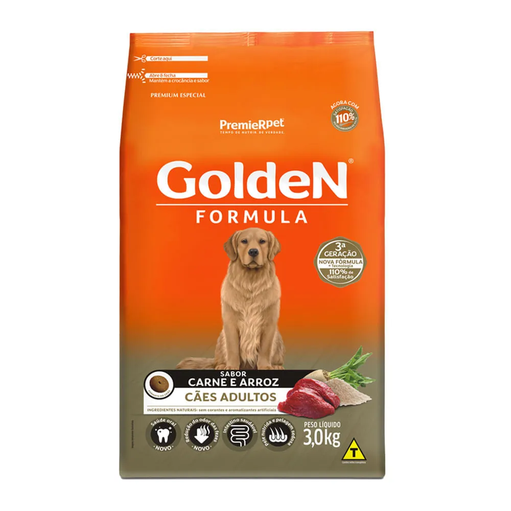 Ração Golden Fórmula Cães Adultos Carne e Arroz — foto 2