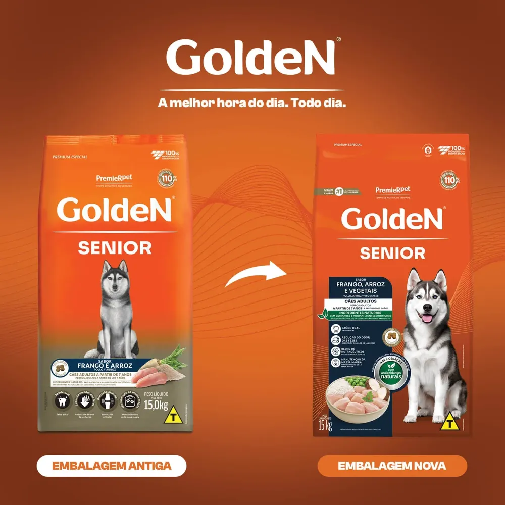 Ração Golden Fórmula Sênior Frango, Arroz e Vegetais — foto 2