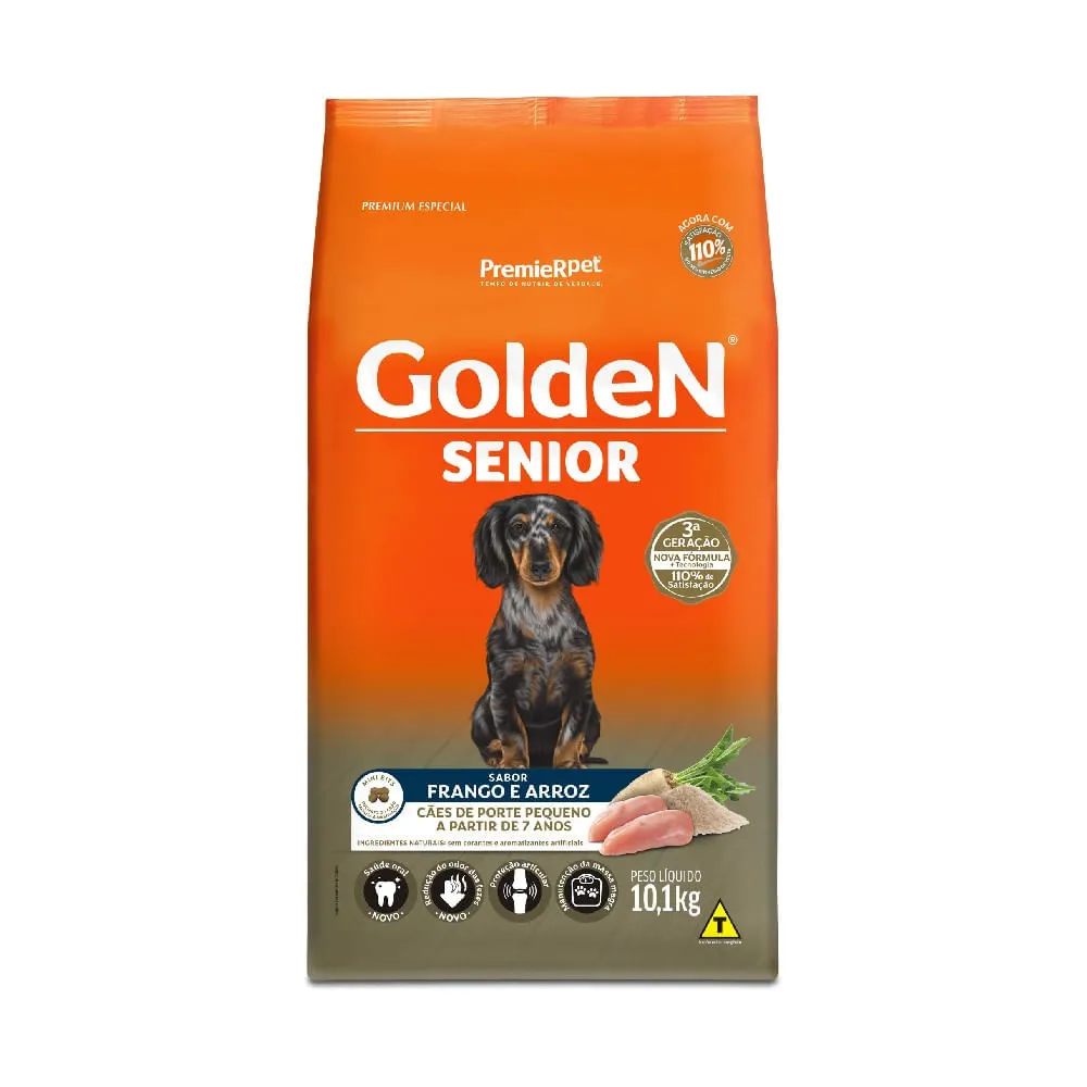 Ração Golden Cães Sênior Porte Pequeno Frango e Arroz Mini Bits — foto 4