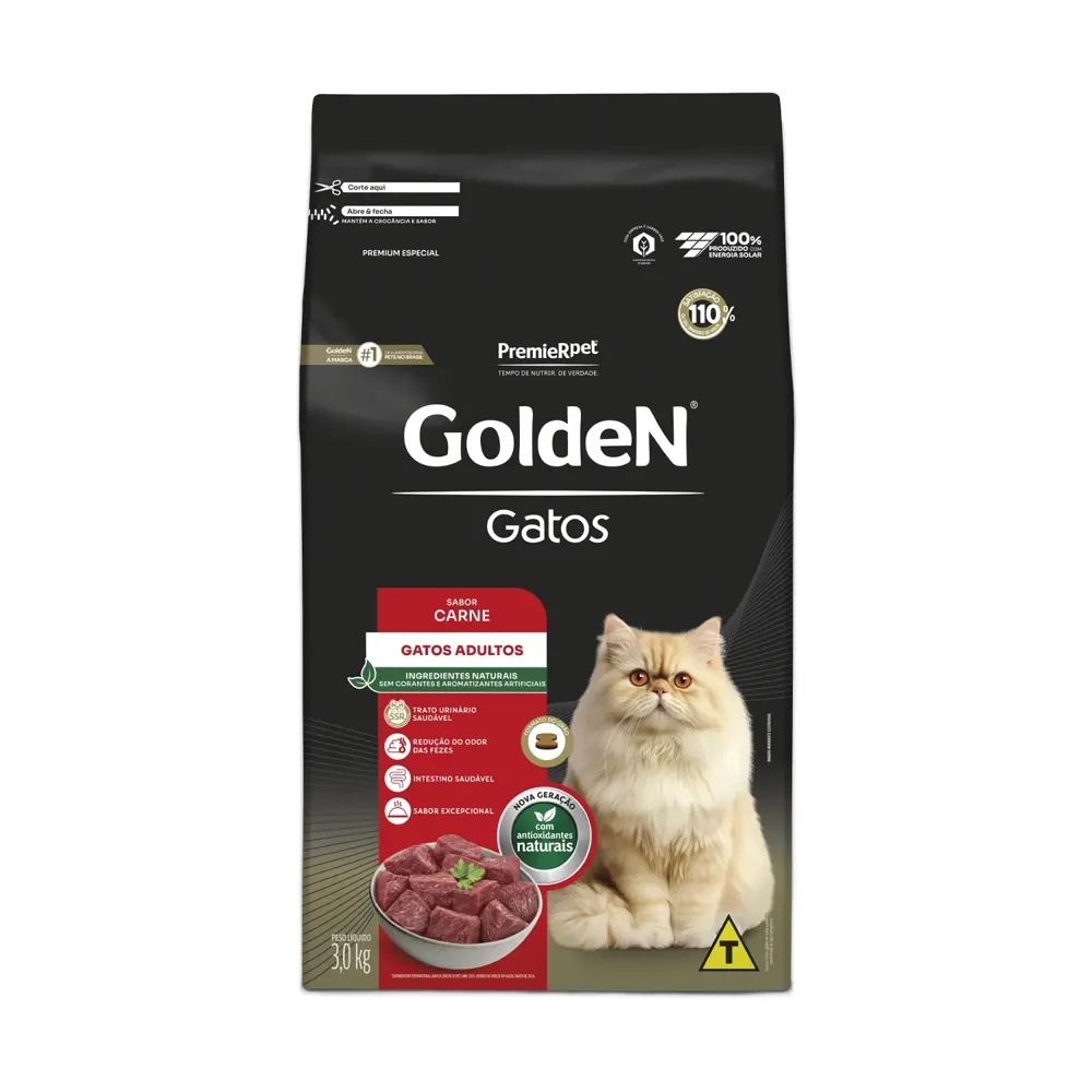 Ração Golden Gatos Adultos Carne — foto 3