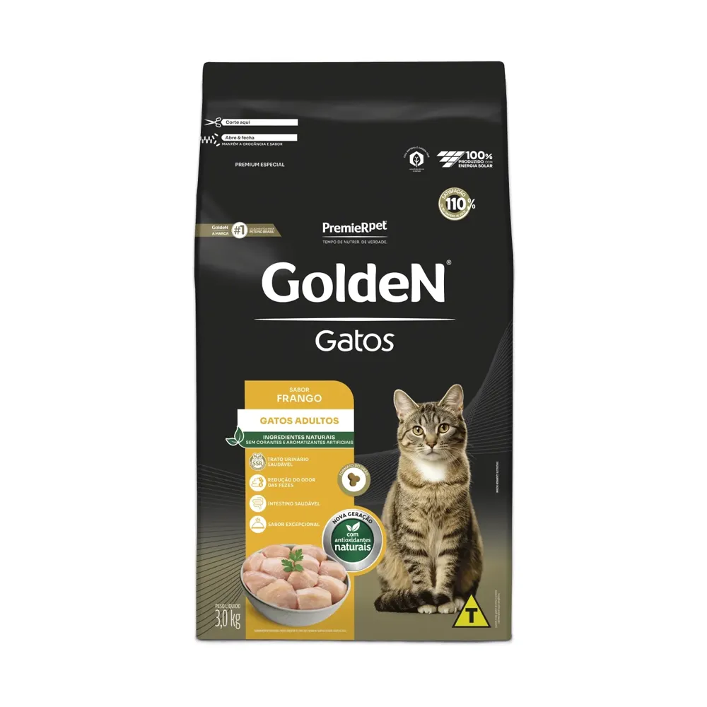 Ração Golden Gatos Adultos Sabor Frango — foto 3