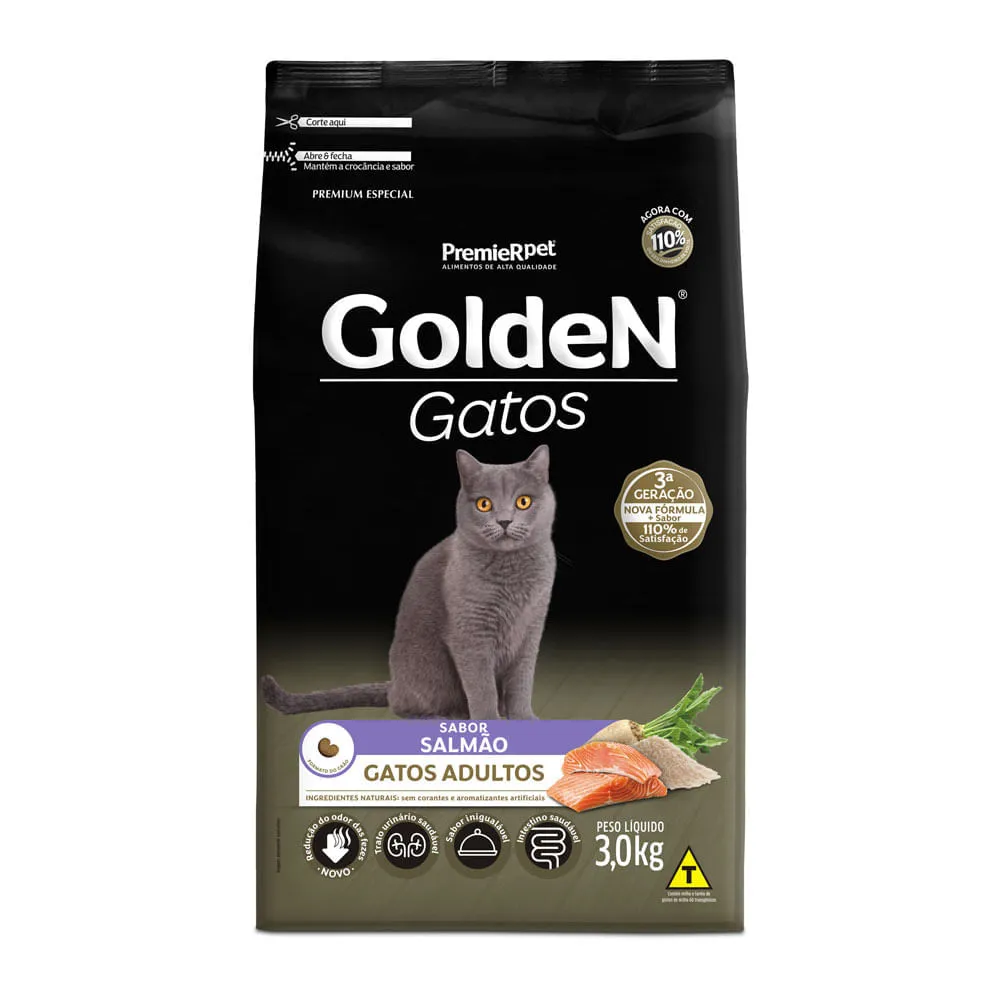 Ração Golden Gatos Adultos Salmão — foto 2