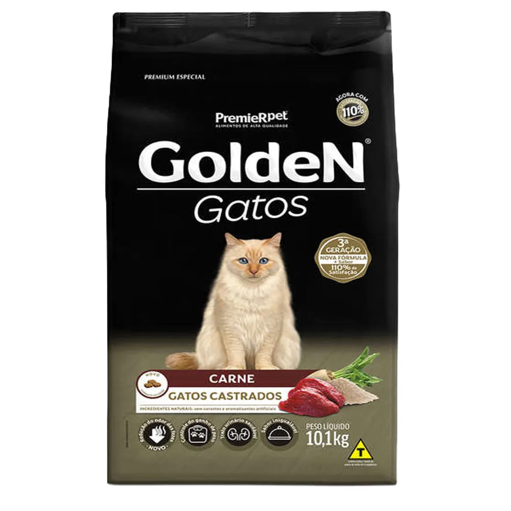 Ração Golden Gatos Adultos Castrados Carne — foto 6