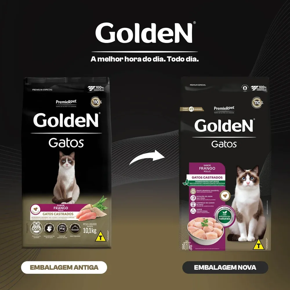 Ração Golden Gatos Adultos Castrados Frango — foto 2
