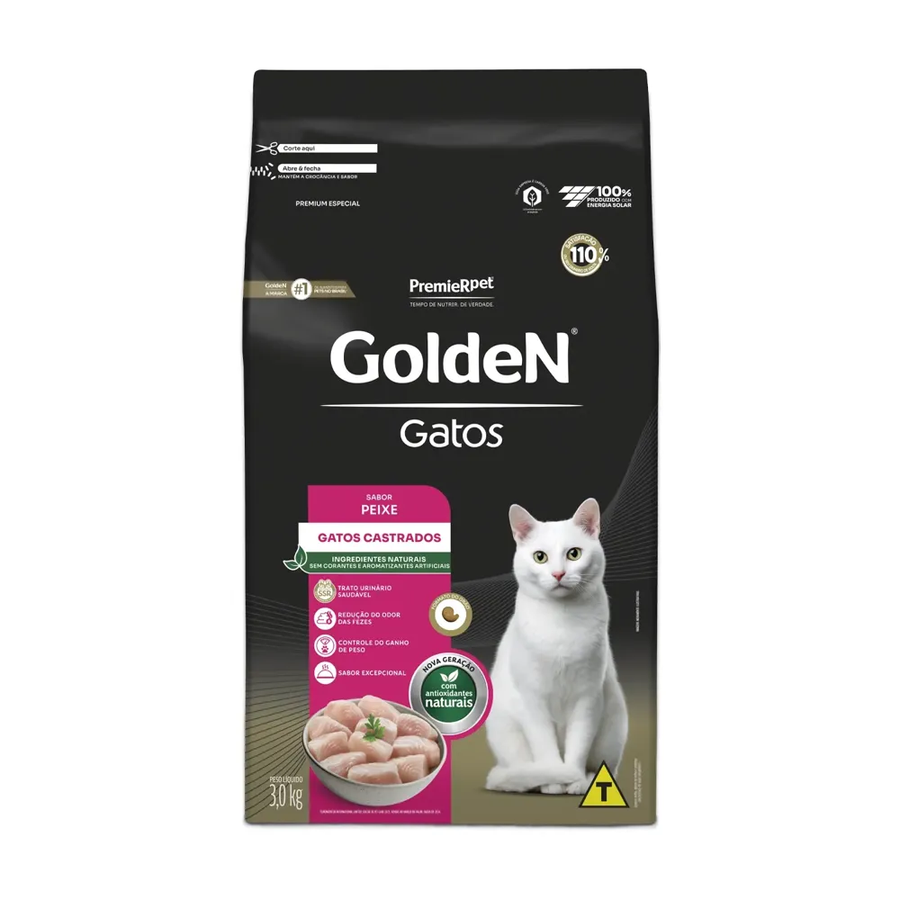 Ração Golden Gatos Castrados Peixe — foto 3
