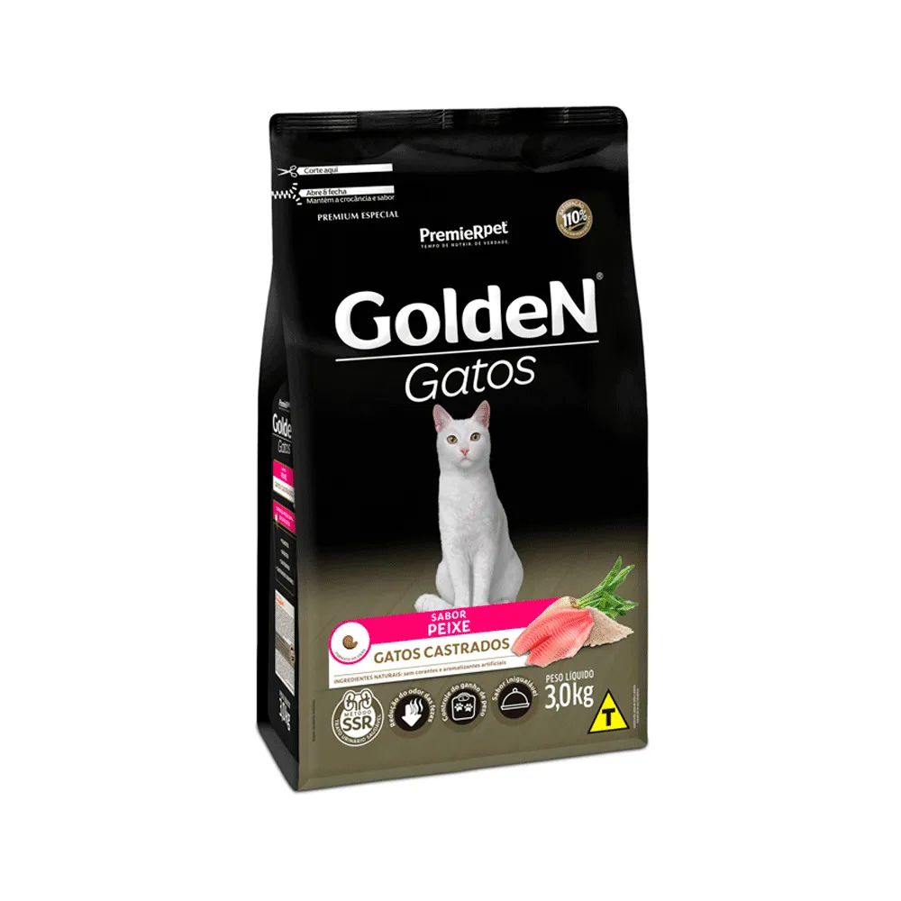 Ração Golden Gatos Castrados Peixe — foto 4