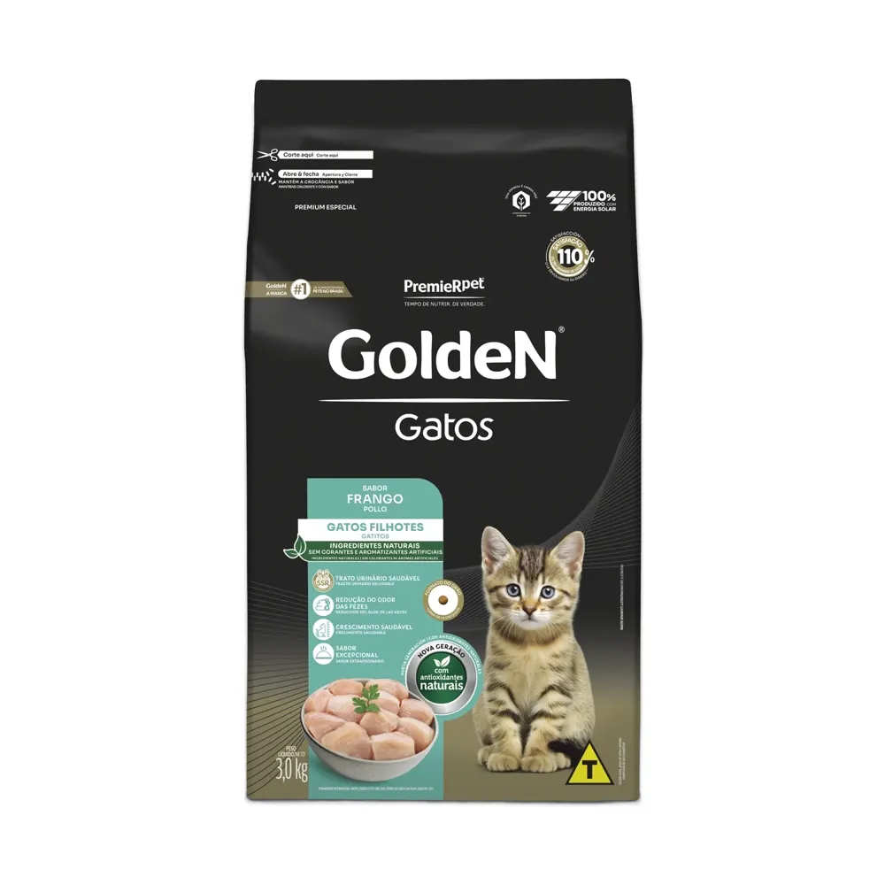 Ração Golden Gatos Filhotes Sabor Frango — foto 3