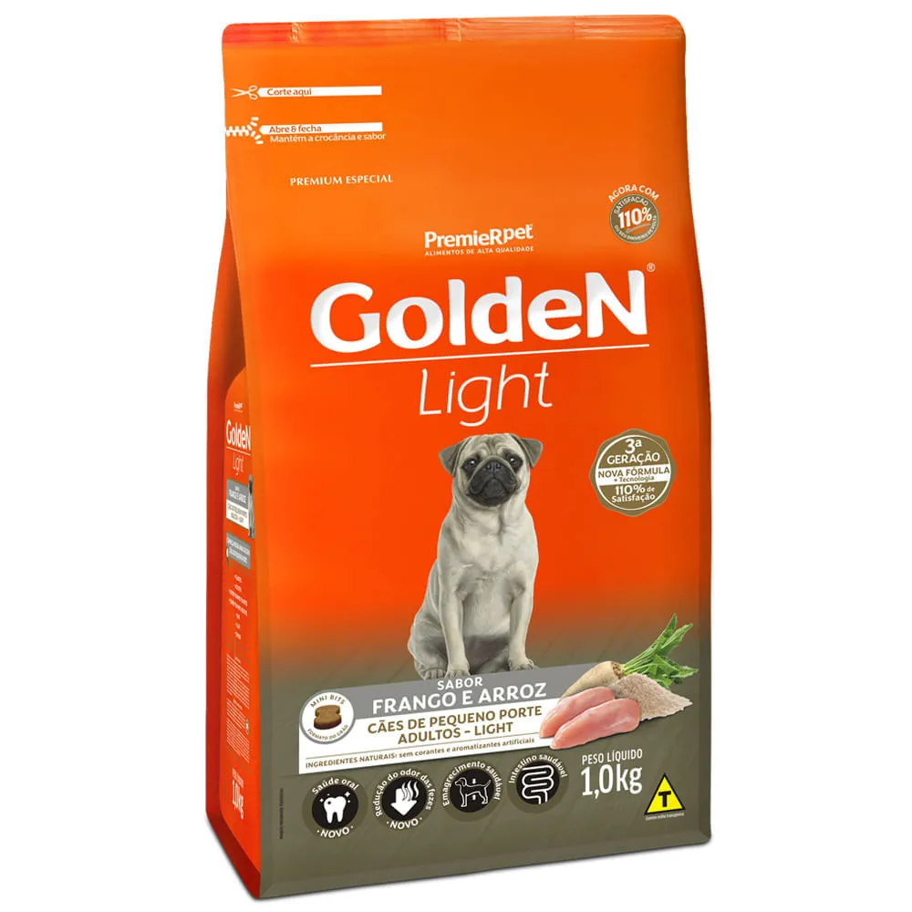 Ração Golden Fórmula Light Cães Adultos Porte Pequeno Frango, Arroz e Vegetais — foto 2