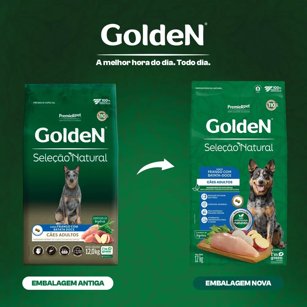 Ração Golden Seleção Natural Cães Adultos Frango com Batata-Doce — foto 2