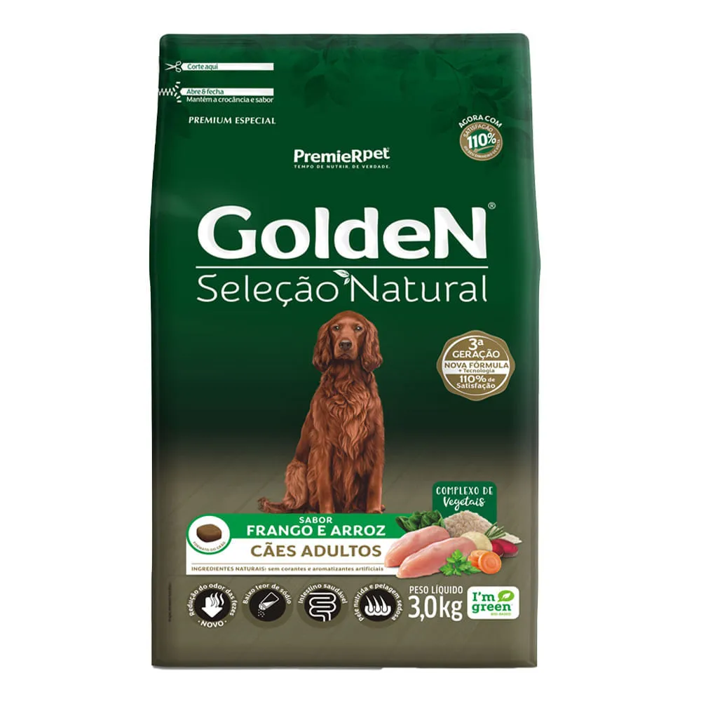 Ração Golden Seleção Natural Cães Adultos Frango e Arroz — foto 2