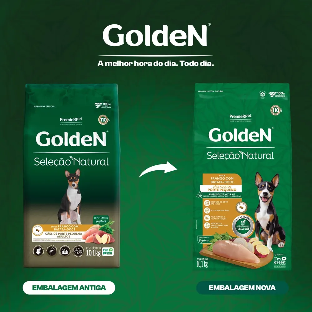 Ração Golden Seleção Natural Cães Adultos Porte Pequeno Frango com Batata-Doce — foto 2