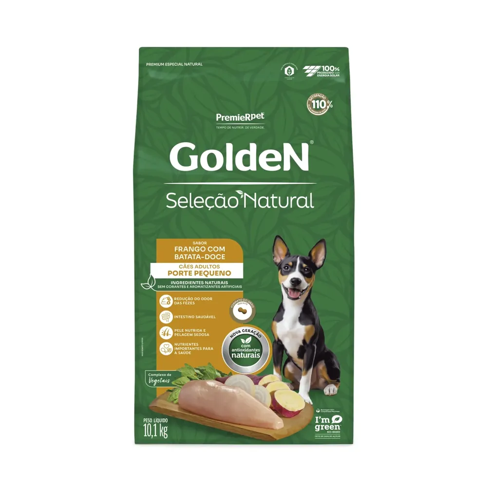 Ração Golden Seleção Natural Cães Adultos Porte Pequeno Frango com Batata-Doce — foto 3