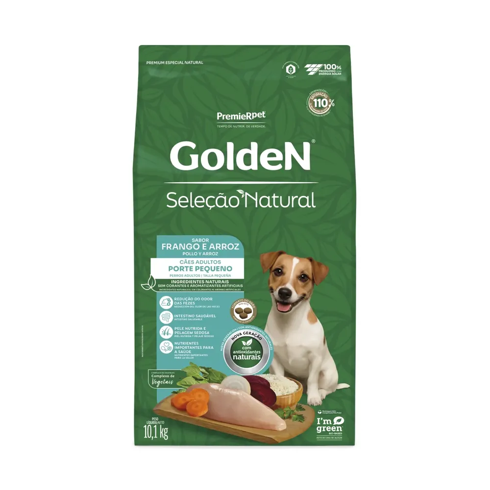 Ração Golden Seleção Natural Cães Adultos Porte Pequeno Frango e Arroz Mini Bits — foto 5