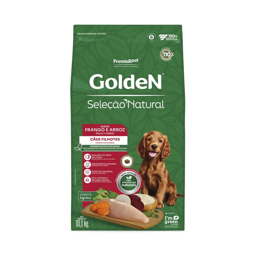 Ração Golden Seleção Natural Cães Filhotes Frango e Arroz — foto 3