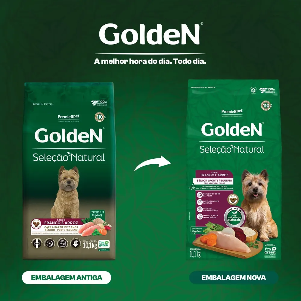 Ração Golden Seleção Natural Cães Sênior Porte Pequeno Frango e Arroz — foto 2
