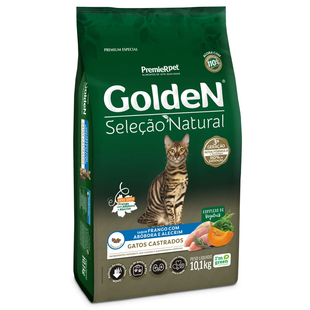 Ração Golden Seleção Natural Gatos Castrados Frango com Abóbora e Alecrim — foto 5
