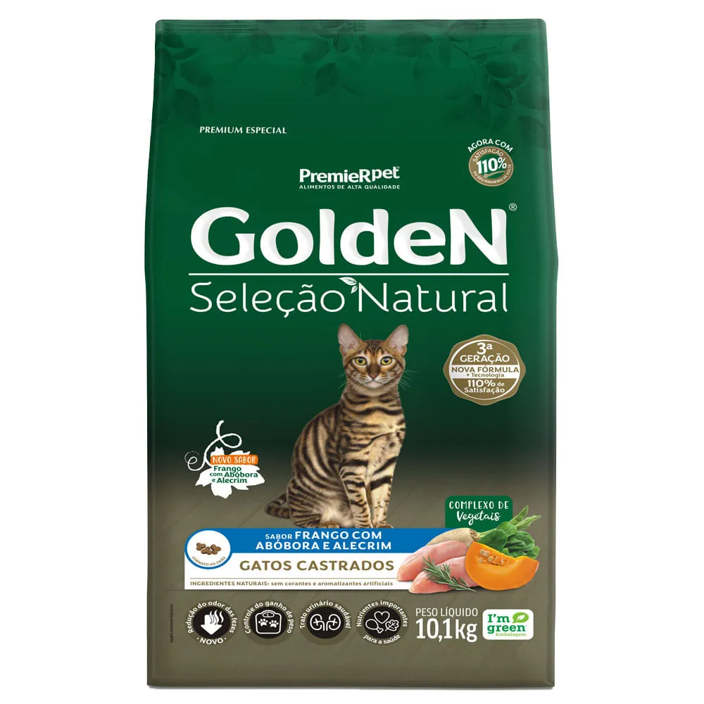 Ração Golden Seleção Natural Gatos Castrados Frango com Abóbora e Alecrim — foto 6