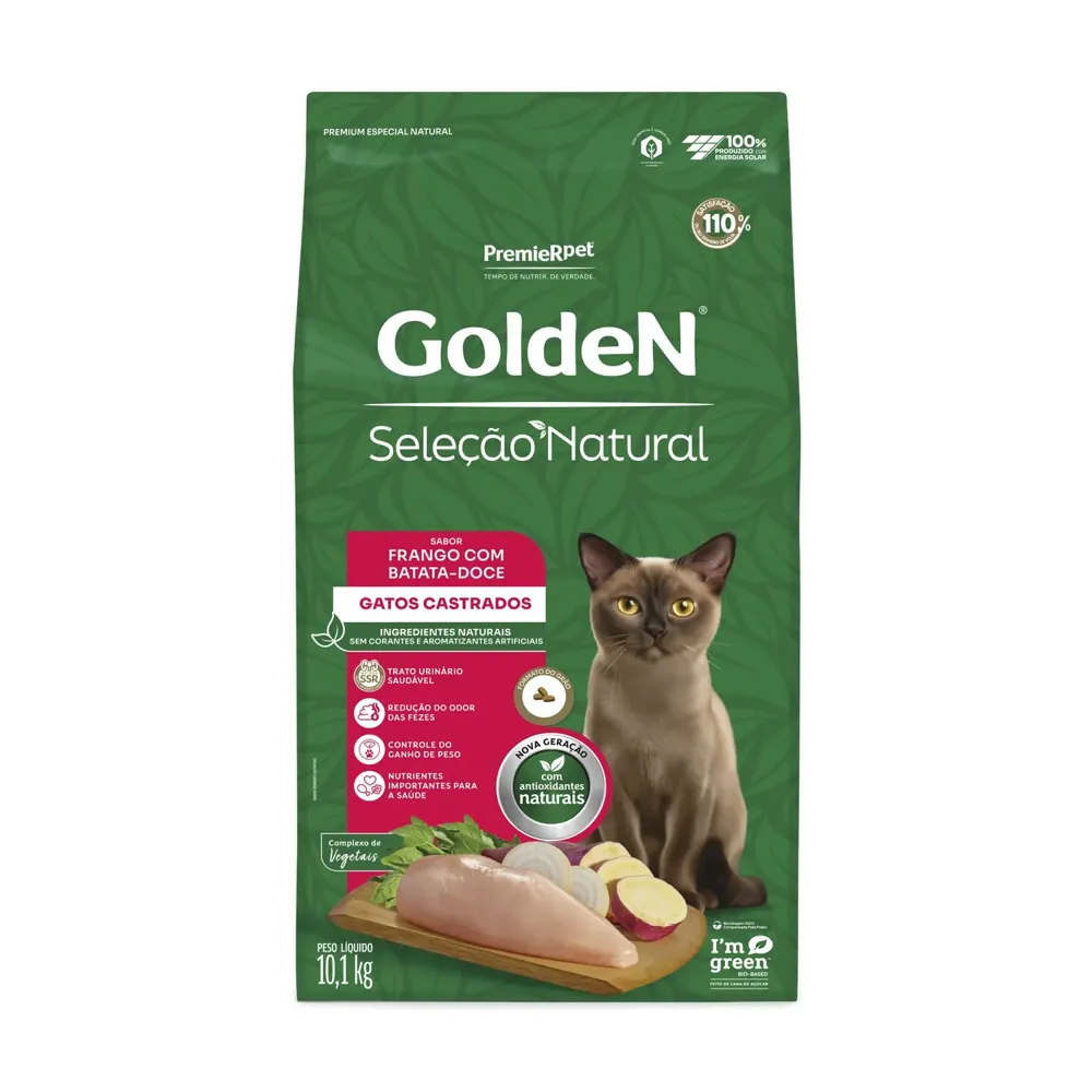 Ração Golden Seleção Natural Gatos Castrados Frango com Batata-Doce — foto 5