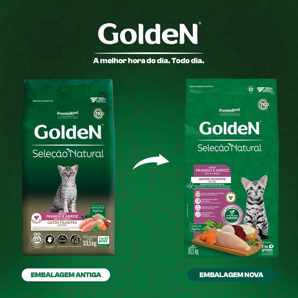 Ração Golden Seleção Natural Gatos Filhotes Frango e Arroz — foto 4