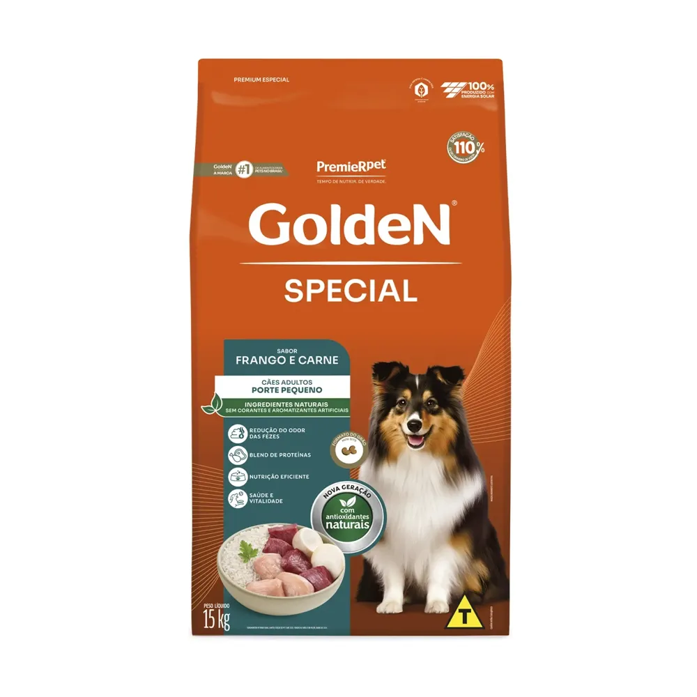 Ração Golden Special Cães Adultos Porte Pequeno Frango e Carne — foto 3